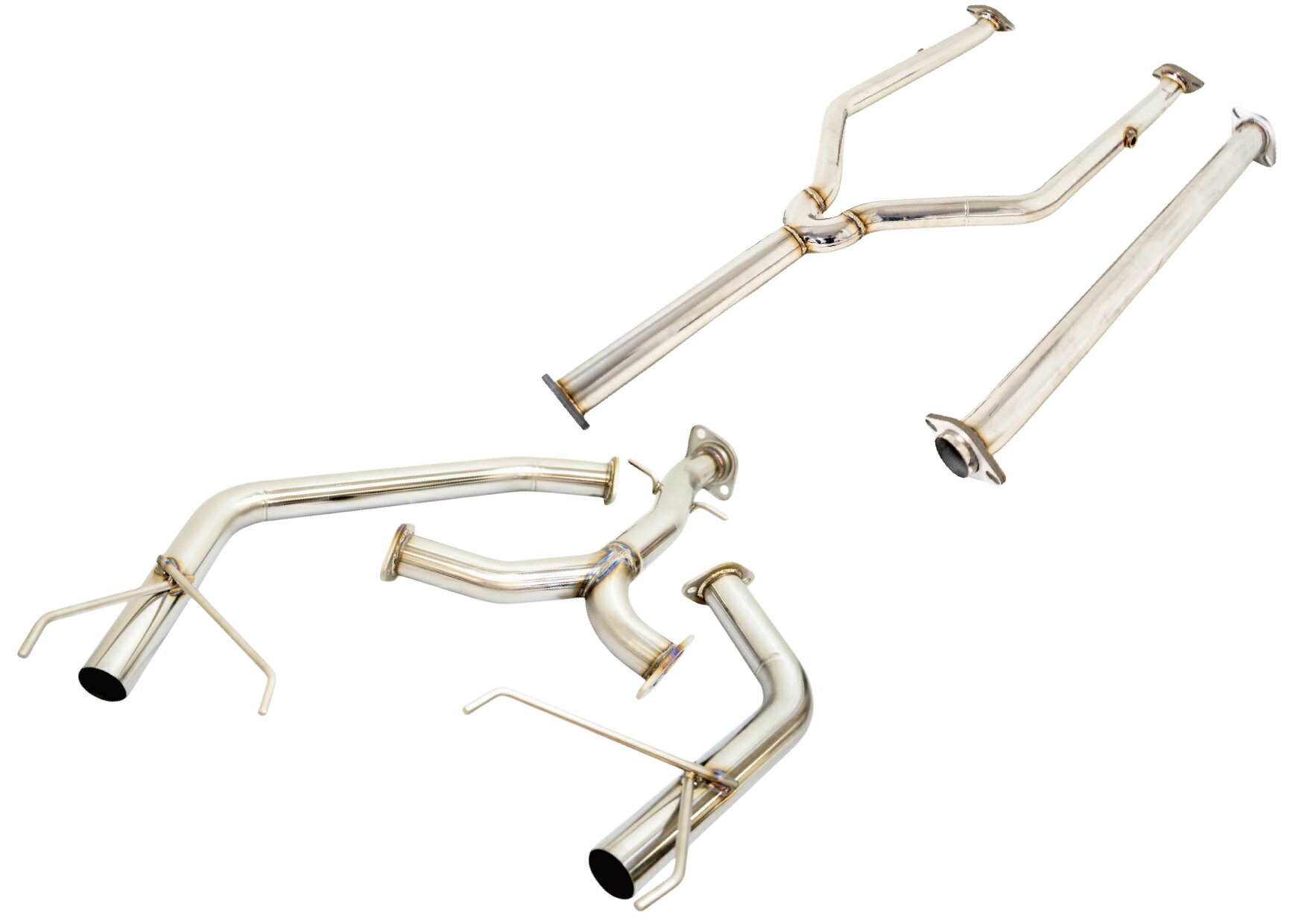 TOYOTA トヨタ マークX GRX120 用 エキゾースト マフラー フロント/テール パイプ ストレートマフラー 60π 触媒レス