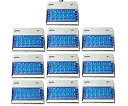 送料無料 トラック用 マーカーランプ 角型 12 LED 24V 用 標識 ランプ 汎用 10個 セット ブルー