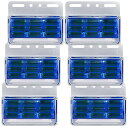 送料無料 サイドマーカー LED マーカー 角型 ダウンライト付 マーカーランプ COBチップ 49発光点 トラックマーカー 路肩灯 6個