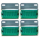 送料無料 トラック用 マーカーランプ 角型 12 LED 24V 用 ランプ 汎用 4個 セット グリーン