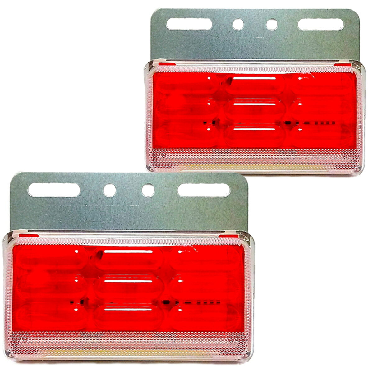 送料無料 サイドマーカー LED マーカー 角型 ダウンライト付 マーカーランプ COBチップ 49発光点 トラックマーカー 路肩灯 2個