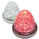 24V トラック用 LED マーカーランプ サイド マーカー 8面クリスタルカット仕様 16LED 汎用 2個 セット ブルー / イエロー / レッド / ホ...