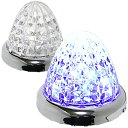 送料無料 24V トラック用 LED マーカーランプ サイド マーカー 8面クリスタルカット仕様 16LED 汎用 2個 セット パープル 特注色