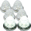 24V トラック用 LED マーカーランプ サイド マーカー 8面クリスタルカット仕様 16LED 汎用 6個 セット ホワイト