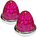 送料無料 24V トラック用 LED マーカーランプ サイド マーカー 8面クリスタルカット仕様 16LED 汎用 2個 セット イエローレンズ