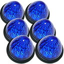 送料無料 トラック用 マーカーランプ LED サイド マーカー 標識 16LED 24V 用 ブルーレンズ ブルー 6個セット