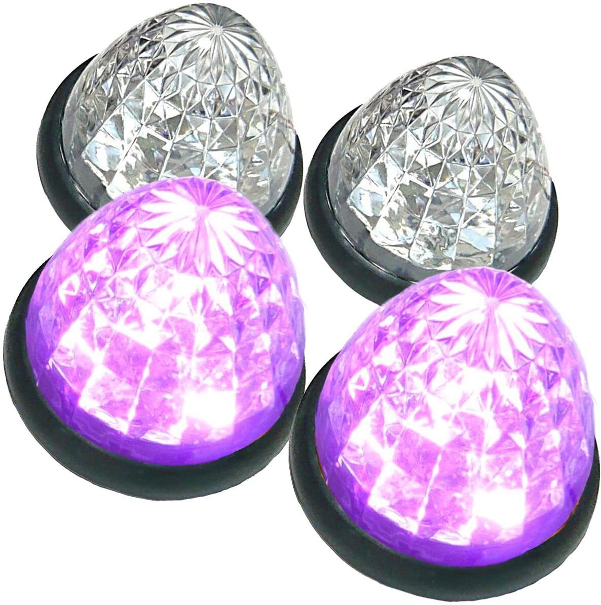 トラック用 マーカーランプ LED サイド マーカー 16LED 24V 用 標識 汎用 4個セット ピンク 特注カラー