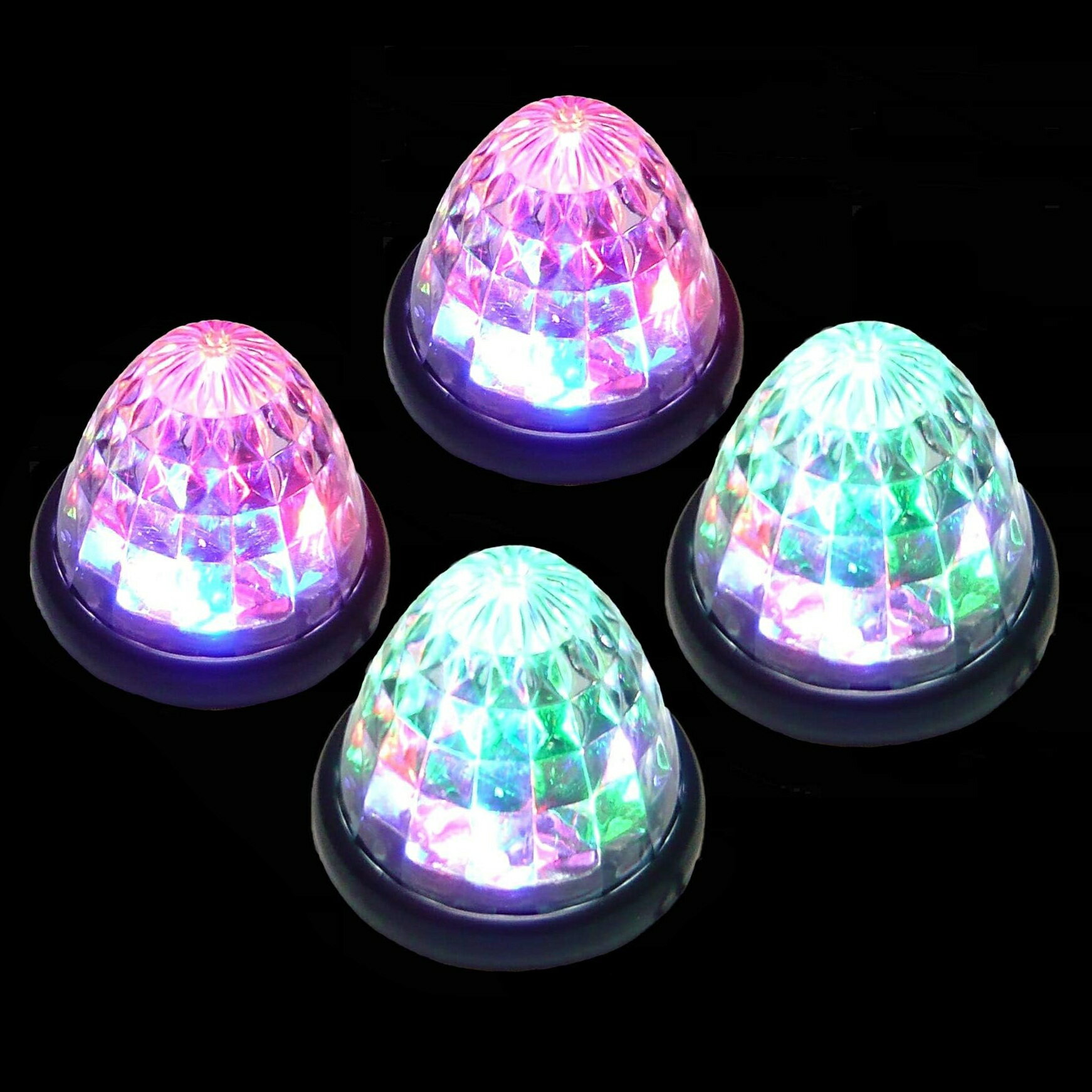 Rakuten - トラック用 マーカーランプ サイド マーカー 16LED 24V用 標識 ランプ 汎用 4個セット ランダムカラー