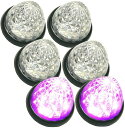 送料無料 トラック用 マーカーランプ LED サイド マーカー 16LED 24V 用 標識 クリアレンズ ピンク 6個セット