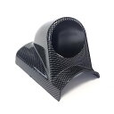 60φ用 メーターカバー ピラー 右用 60mm 汎用メーターパネル 後付け 交換 メーターフード オートゲージ メーターホルダー ゲージポッド カーボン柄 1穴