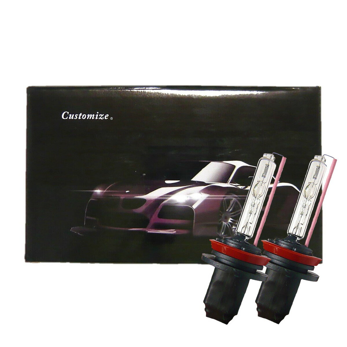 送料無料 H11 35W 6000K HIDバルブ ヘッドライト 交換用 2本セット 1年保証