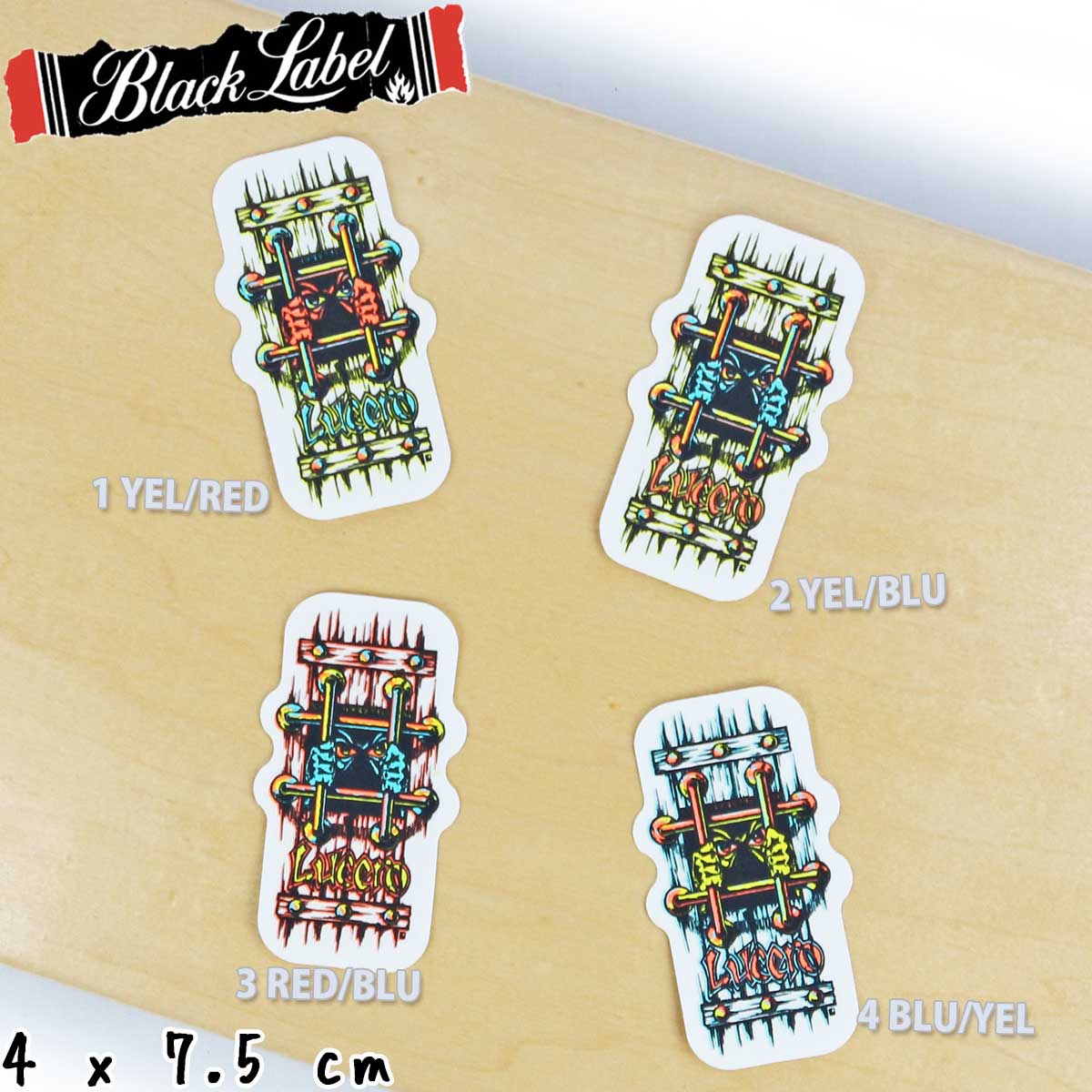 ブラックレーベル スケボー ステッカー シール Black Label Skateboards John Lucero OG Bars Sticker 【ミニ】 スケートボード オールドスクール ハードコア ブランド ジョン ルセロ オリジナル オージー バー ロゴ