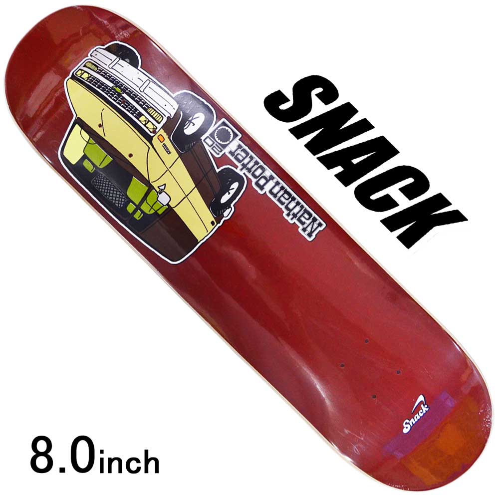  スナック 8.0インチ スケボー デッキ Snack Skateboards Porter WHIP Deck スケートボード アーバンスポーツ ストリート パーク ランプ 人気 おすすめ ブランド カットバック スケボーデッキ