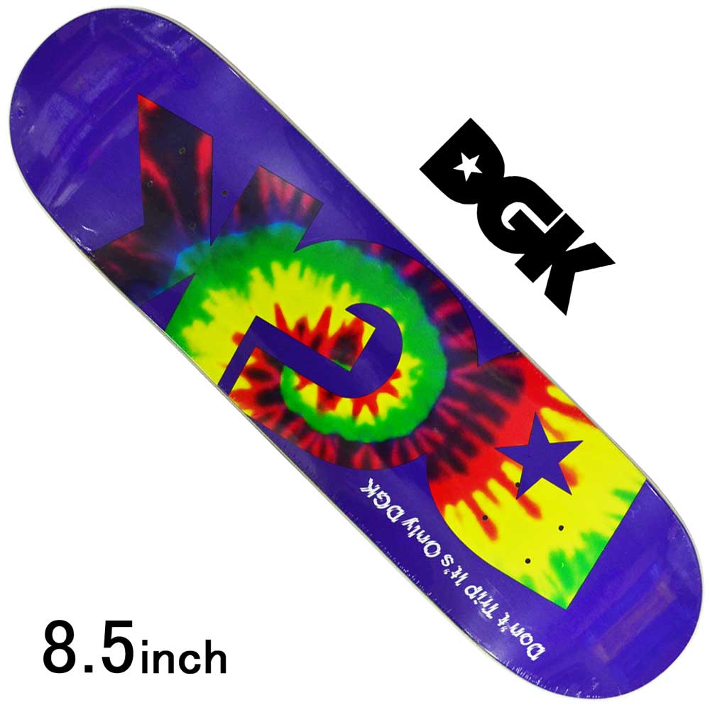 DGK 8.5インチ スケボー デッキ Don’t Trip Purple Deck スケートボード ブレスト プレミアムフォイル アーバンスポーツ ストリート パーク ランプ 人気 おすすめ かっこいい ブランド カットバック スケボーデッキ