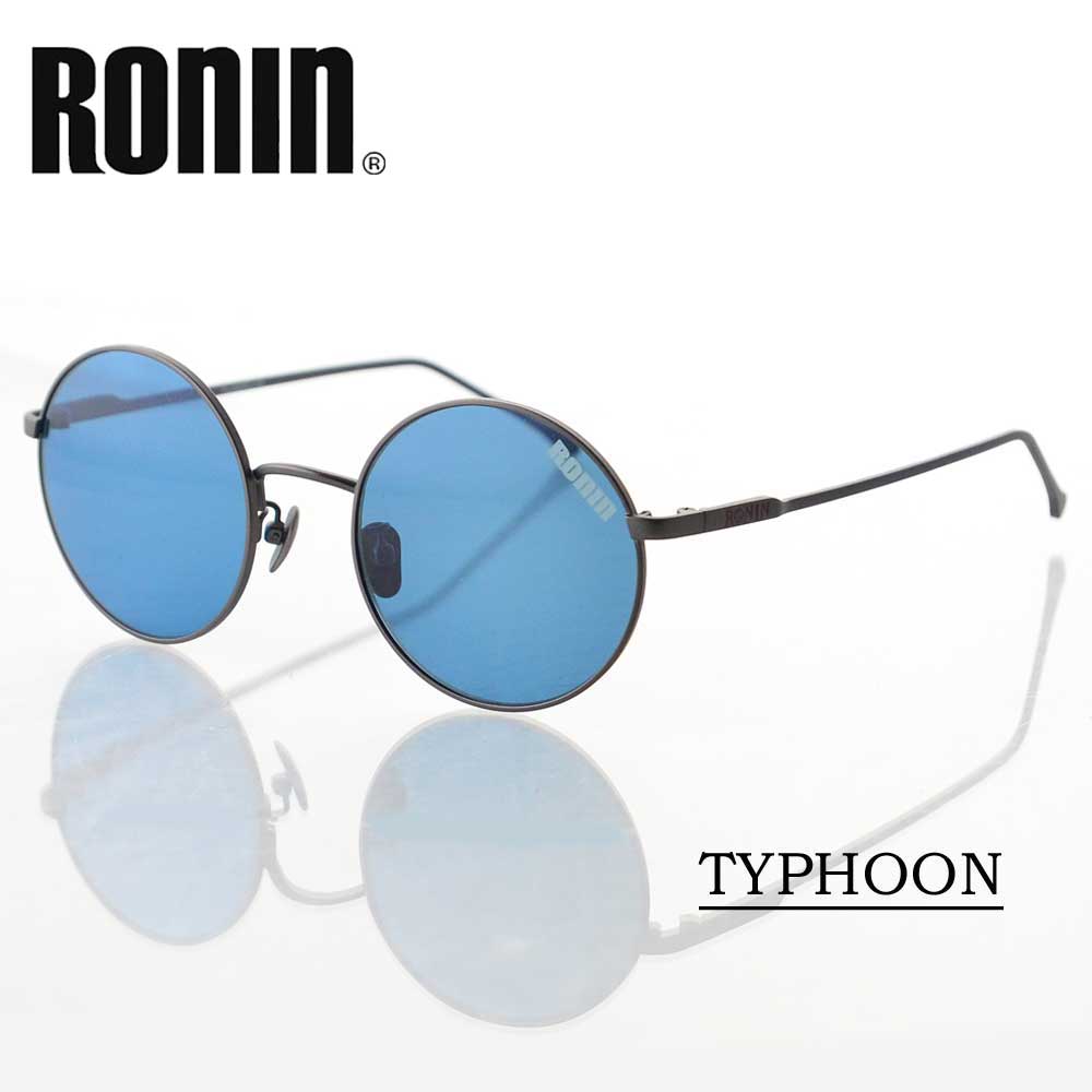 Ronin Eyewear サングラス ロニンアイウエア UVカット プレミアム ARコート 偏光レンズ TYPHOON CIRCLE Gray Flame/Blue Polarized Lens サーフィン スケーボー