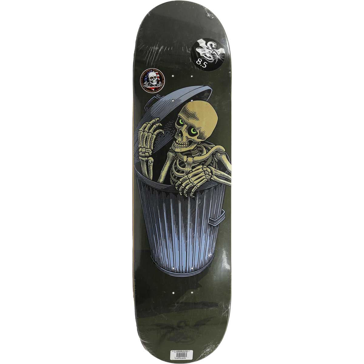 パウエル ペラルタ 8.5 インチ スケボー デッキ ガーベージカン スケリー Powell Peralta Garbage Can Skelly スケートボード 都市型アーバンスポーツ ストリート パーク ランプ かっこいい 人気 おすすめ ブランド スケボーデッキ スカル