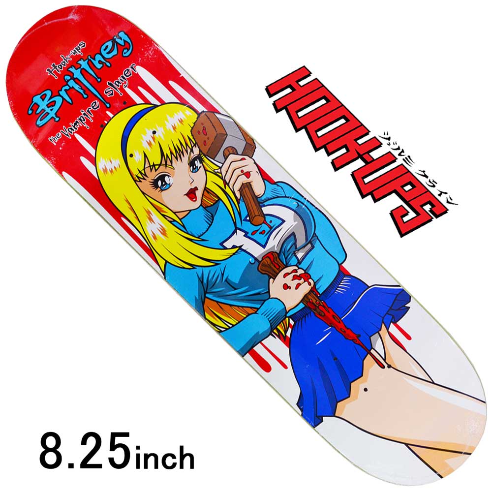 8.25インチ フックアップス スケボー デッキ 板 Hook Ups Brittney Deck スケートボード スケボーデッキ ブリトニー アニメ グラフィック 人気 ブランド ジェルミクライン