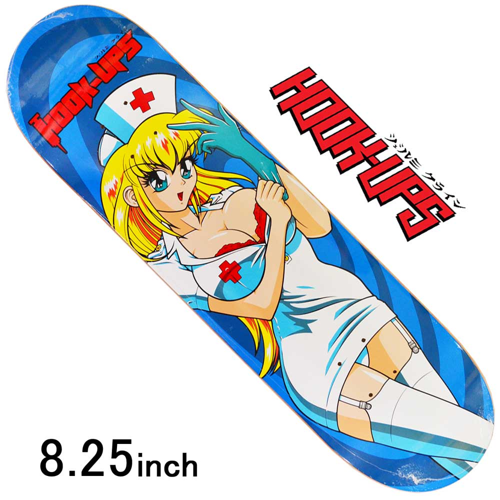 8.25インチ フックアップス スケボー デッキ 板 Hook Ups Nurse Daisy Deck スケートボード スケボーデッキ ナースデイジー アニメ グラフィック 人気 ブランド ジェルミクライン