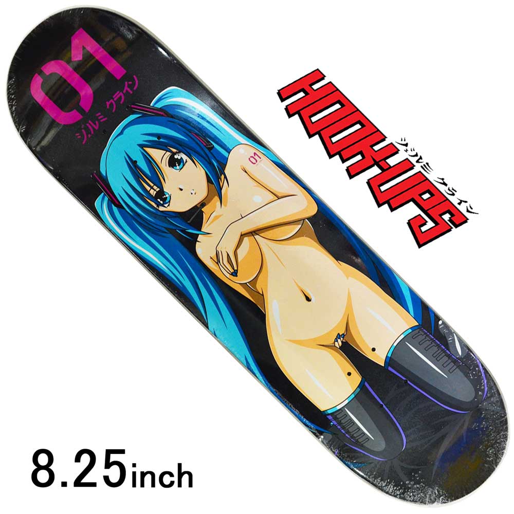 スケボー スケート デッキ スケートボード HOOK UPS フック アップ HATSUNE MIKU BLACK FULL 8.25inch ジェルミークライン 初音ミクのサムネイル