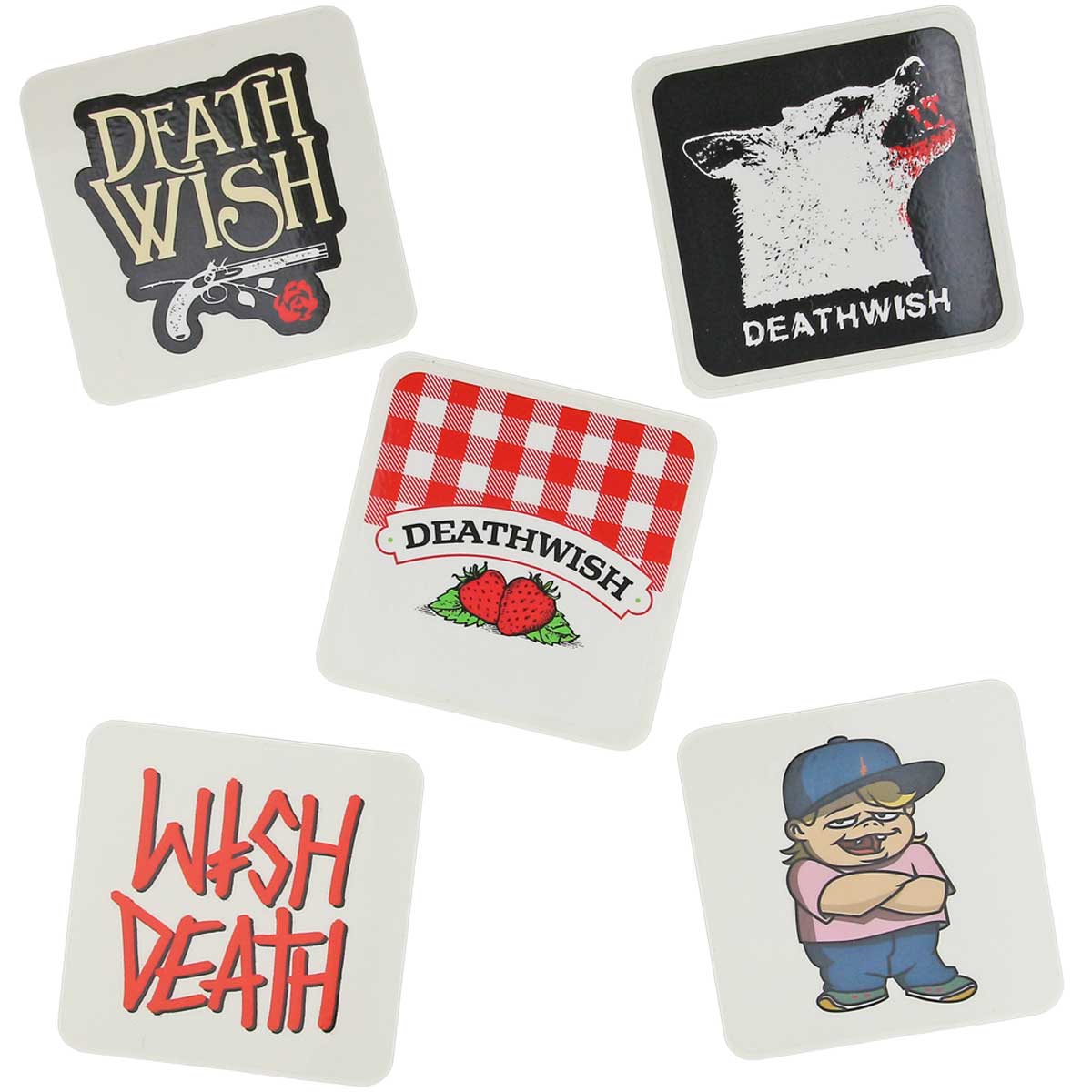 デスウィッシュ スケボー ステッカー デスストック 9x9cm Deathwish DeathStock シール デカール スケ..