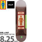 ガール ハフ 8.25インチ 限定コラボ スケボー デッキ Girl Huf Skateboards Deck OG Logo Crailtap スケートボード クレイルタップ オリジナルロゴ ストリート系 アーバンスポーツ パーク ランプ おすすめ 人気 おしゃれ 本格派 ブランド カットバック スケボーデッキ