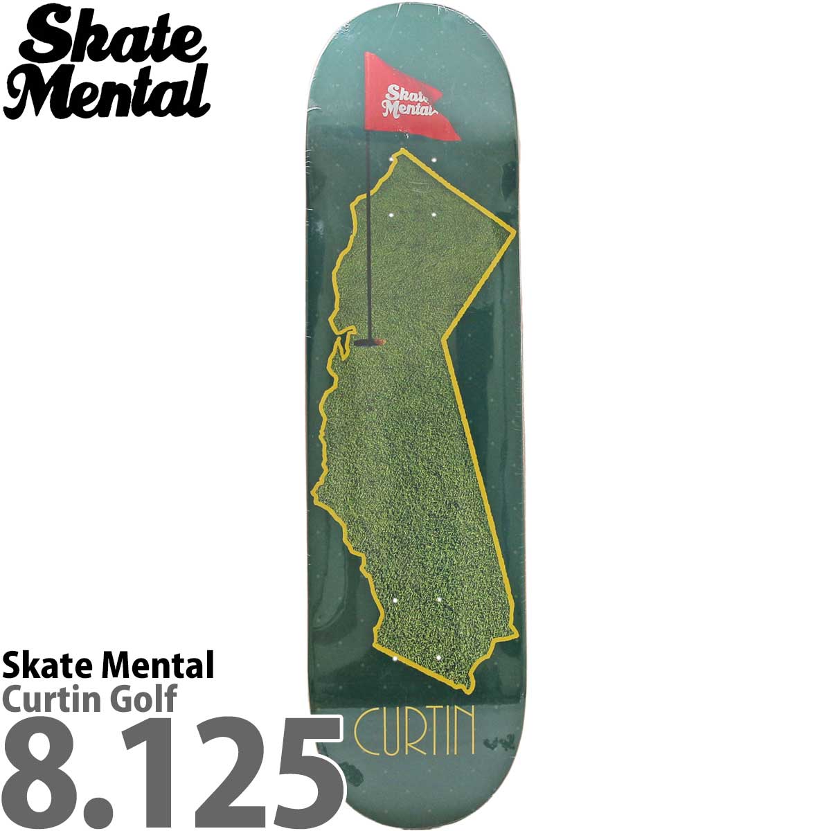 【ラスト1本】 スケートメンタル │8.125インチ│ スケボー デッキ Skate Mental Skateboards Pro Jack Curtin Golf Deck スケートボード プロ ジャックカーティン ゴルフ アーバンスポーツ ストリート パーク ランプ 人気 おすすめ ブランド カットバック スケボーデッキ 板