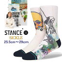 Stance スタンス スィックル ネーザンコステコ Stance Socks SICKLE NATHAN KOSTECHKO メンズ L 22.5-29.0cm アート メンズ 靴下 ソックス スケボー アート スケートボード 近代 ギフト 男性 彼氏 プレゼント 贈り物