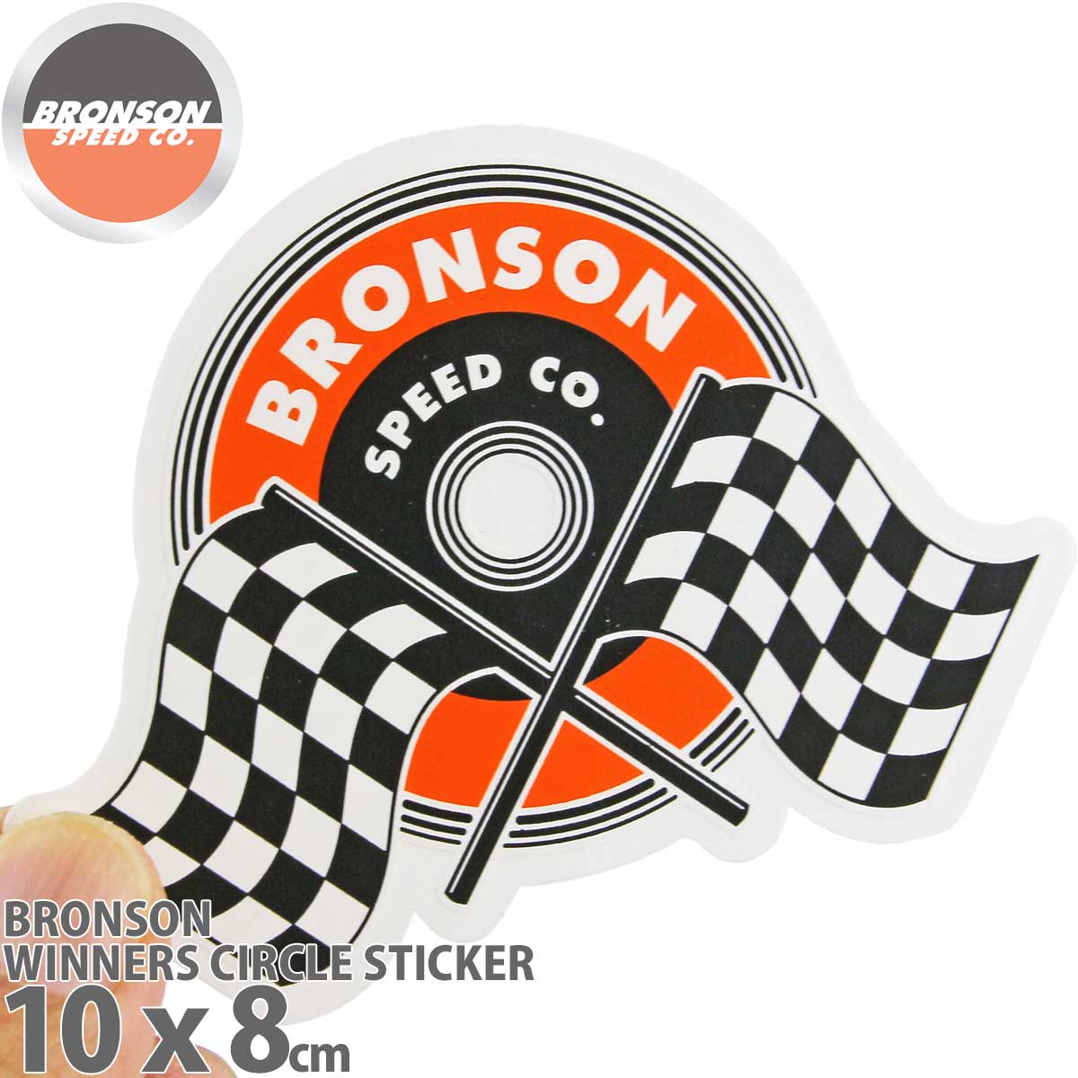 ブロンソン スケボー ステッカー ウィナーズサークル 10x8cm Bronson Speed Co Winners Circle Sticker..