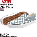 バンズ スリッポン 26-29cm Vans Checkerboard Classic Slip On STORMY WEATHER スケボー スケートボード チェッカーボード チェック ストリート シューズ メンズ 靴 ブランド US企画 メンズ ファッション バンズスリッポン 並行輸入 グレー/ホワイト 灰/白