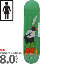 ガール 8.0インチ スケボー デッキ Girl Skateboards Pro Tyler Pacheco Birdman Deck スケートボード プロ テイラーパチェコ バードマン アーバンスポーツ ストリート パーク ランプ 人気 おすすめ ブランド カットバック スケボーデッキ