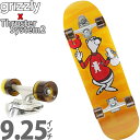 サーフスケート 9.25インチ グリズリーxTH2 スケボー コンプリート 完成品 Grizzly Skateboards Bongtrotters Complete Thruster System2 スラスターシステム搭載 首振り サーフィン スノーボード オフトレ 陸トレ カービングターン カットバック 人気 ブランド