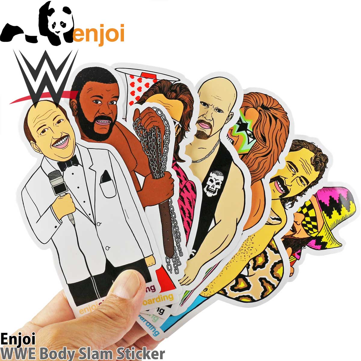 エンジョイ スケボー ステッカー Enjoi Skateboards WWE Body Slam Sticker スケートボードブランド プロレス 人気 団体 おしゃれ オシャレ かわいい かっこいい シール 1