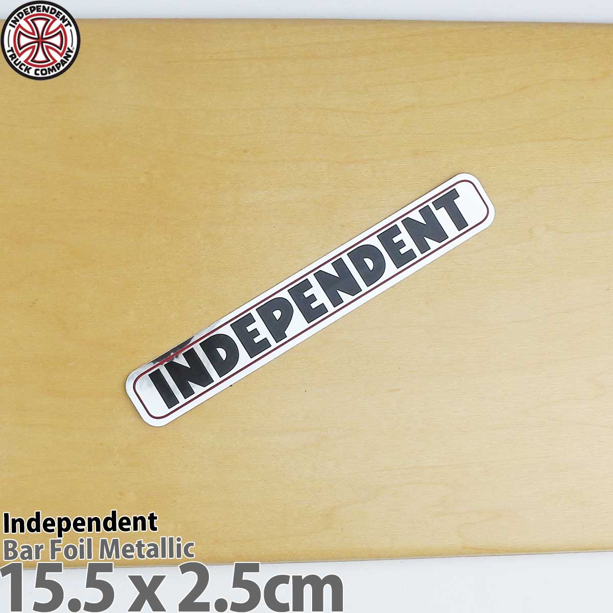 インディペンデント スケボー ステッカー バーフォイルメタリック Independent Bar Foil Metallic Indy..