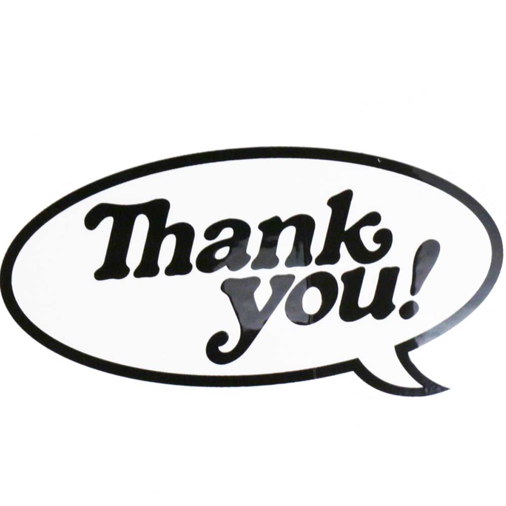 󥭥塼 ܡ ƥå ȥܡ ֥ ᤭Ф Thank You Skateboards  Speech Bubble Sticker  ͵ ä