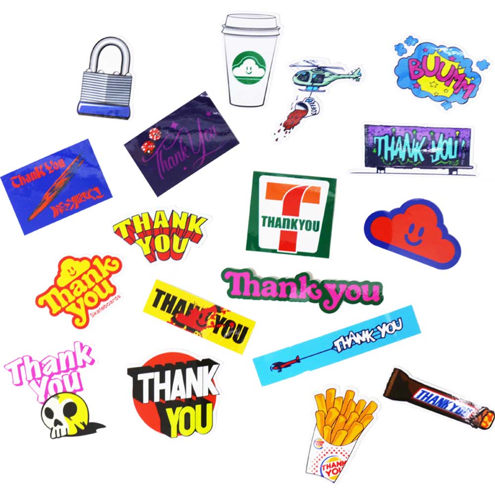 ܡ  ǥå ȥܡ ֥ ƥå THANK YOU SKATEBOARDS 󥭥塼  Thank You Sticker pack 18 ȥ꡼  եå ƥ