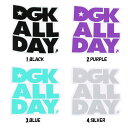 スケボー スケート ステッカー DGK Logo Sticker 4カラー ディージーケー ロゴ シール 4食 サイズ 約タテ10.8×ヨコ10.7cm スケー...