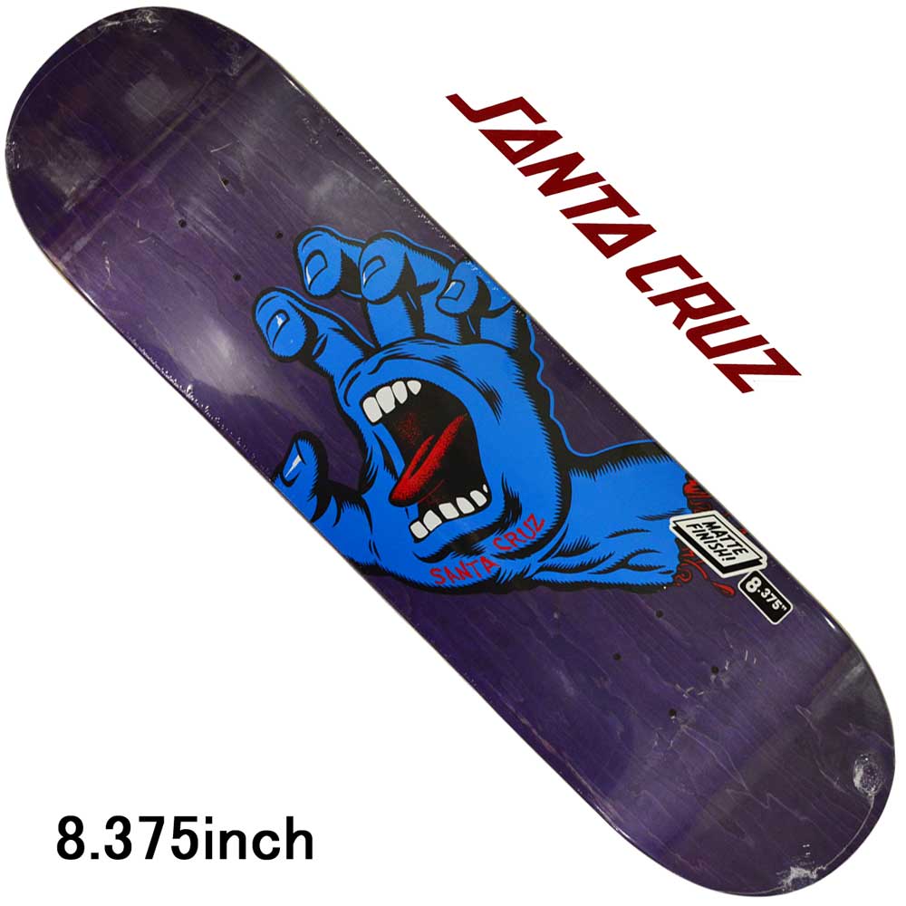 󥿥롼 8.375 ܡ ǥå Santa Cruz Skateboard Screaming Hand Purple Deck ꡼ߥ󥰥ϥ ѡץ  饵 ȥܡ ֥ Х󥹥ݡ ȥ꡼ ѡ  ͵  åȥХå ܡǥå