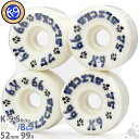 スケボー スケート ウィール 52mm 99A Dogtown K-9 Slicks Wheels White/Blue ドッグタウン スケートボード スケボー スケート ハード ウィール ホワイト/ブルー 白/青 タイヤ パーツ 4個セット ハードコアブランド メイドインUSA