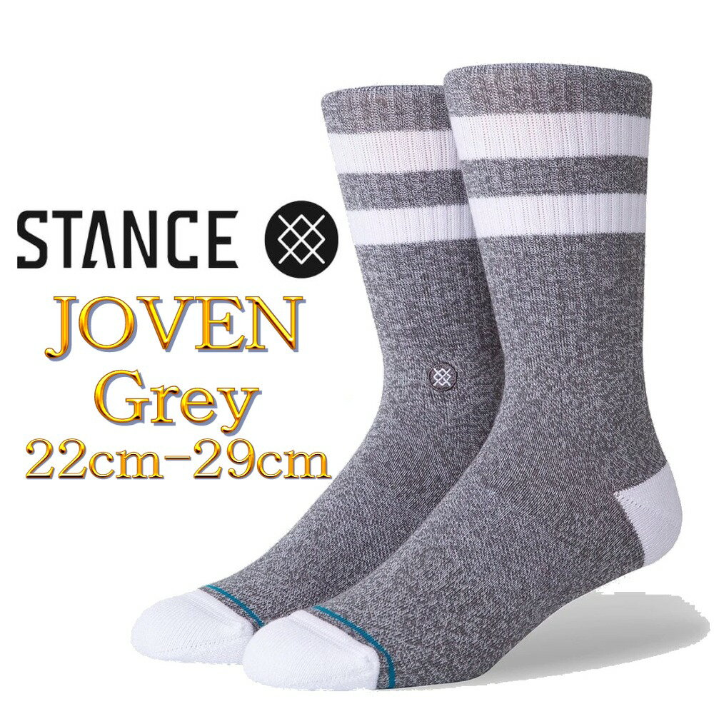 Stance スタンス Stance Socks Joven Grey ジョベン グレー メンズ L25.5-29cm S22-24.5cm 靴下 サーフィン 男性 女性 ギフト 男性 彼氏 プレゼント 贈り物 父の日ギフト プレゼント 父の日