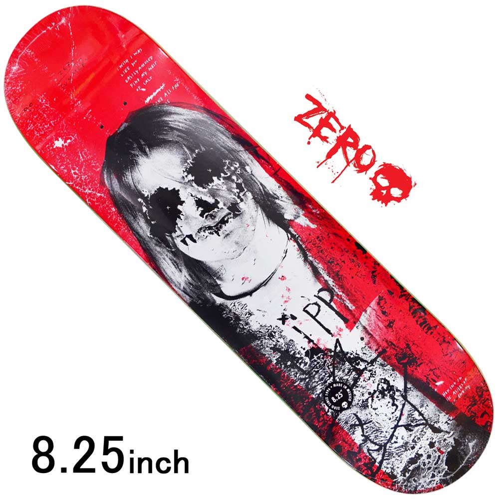 ゼロ 8.25インチ スケボー デッキ Zero Skateboards 27CLUB Pro Gabriel Summers スケートボード 人気 ブランド プロ ガブリエルサマーズ カート ドナルド コバーン Kurt Donald Cobain