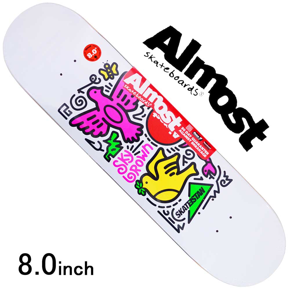 スケボー デッキ スケートボード シグネチャー ALMOST オールモスト スケボーデッキ 板 SKATEISTAN SKY DOOBLE R7 8.0inch ストリート オシャレ ファッション アイテム