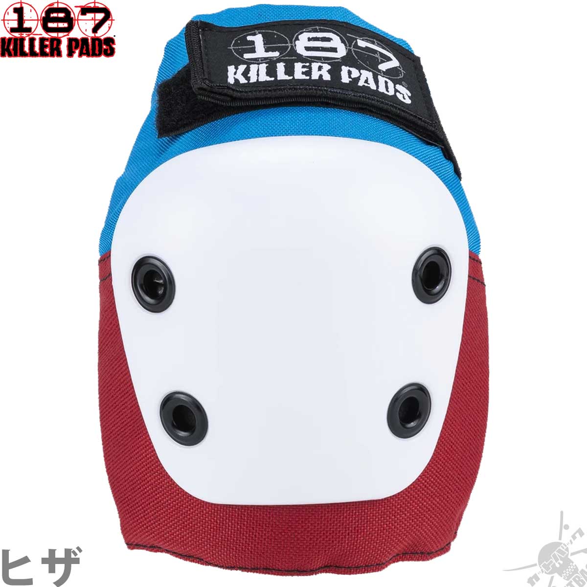 スケボー スケート プロテクター 187 キッズ 子供 Killerpads Junior Six Pack Red White Blue ヒジ ヒザ 手首 3点セット キラーパッド スケートボード パーク ランプ ユース レッド ホワイト ブルー 子供 小学生 低学年 幼児 園児