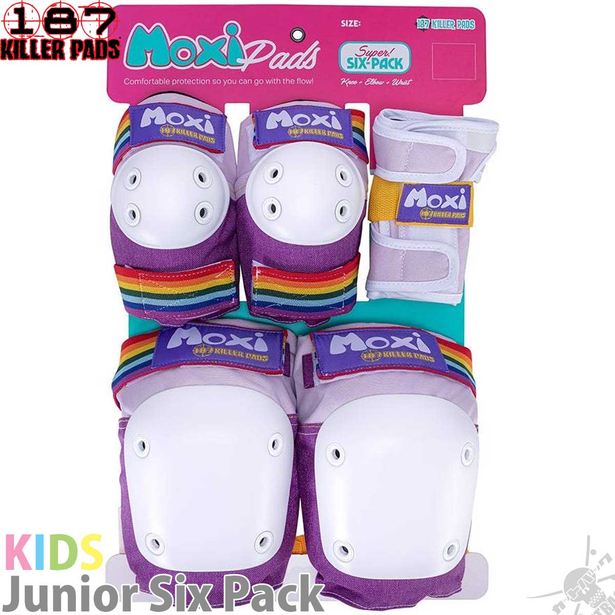 楽天スケートボード専門店カットバック187 スケボー キッズプロテクター ラベンダー 子供 Killerpads Junior Six Pack Moxi Lavendar ヒジ ヒザ 手首 3点セット キラーパッド スケートボード パーク ランプ ユース ラベンダー パープル ムラサキ 紫色 子供 小学生 低学年 幼児 園児 男の子 女の子