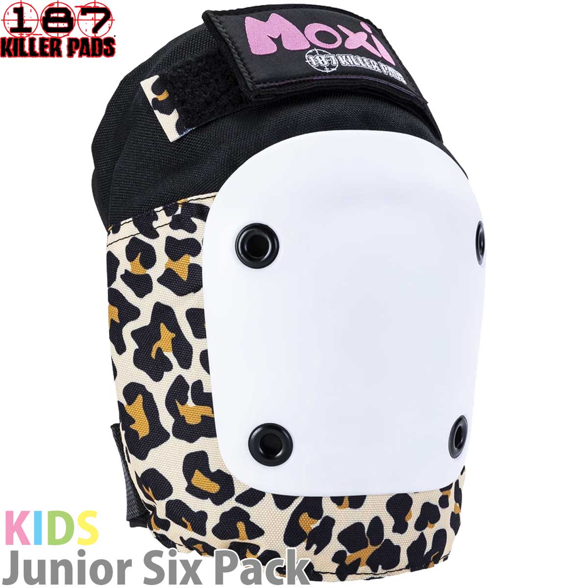 スケボー スケート プロテクター 187 キッズ 子供 Killerpads Junior Six Pack Moxi Leopard ヒジ ヒザ 手首 3点セット キラーパッド スケートボード パーク ランプ ユース レパード レオパルド ヒョウ柄 子供 小学生 低学年 幼児 園児 男の子 女の子