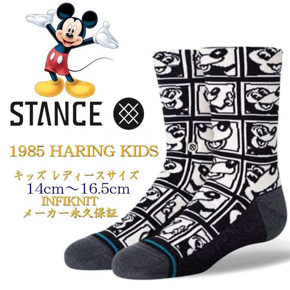 Stance スタンス テンダー 靴下 Stance Socks Mickey 1985 Haring Mix Kids 限定モデル レディース キッズ 14cm-19.5cm メンズ ファッション 小物 ストリート ファッション スケートボード サーフィン スノーボード ギフト 男性 彼氏 プレゼント 贈り物