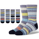 Stance スタンス クリオユーザー 14cm-19.5cm バターブレンド 極上素材 靴下 Stance Socks Curiouser 限定モデル ストライプ キッズ レディース ジュニア ストリート ファッション スケートボード サーフィン スノーボード ギフト 男性 彼氏