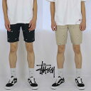 ステューシー 服 メンズ STUSSY ステューシー MINI CHECKER SHORT ショーツ 海パン 海水パンツ トランクス ショートパン 短パン 水着 即納 通販