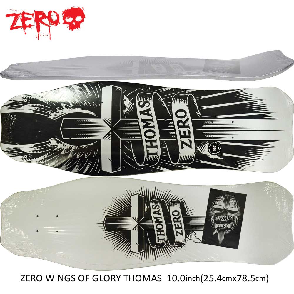ゼロ 10.0インチ スケボー デッキ Zero Skateboards Wings Of Glory Pro Jamie Thomas スケートボード 人気 ブランド プロ ジェイミートーマス