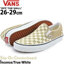 USA企画 バンズ スリッポン 26-29cm Vans Checkerboard Classic Slip On Incense/True White クラシック スケボー スケートボード チェッカーボード チェック ストリート シューズ メンズ 靴 ブランド ファッション 並行輸入 インセンス/トゥルーホワイト