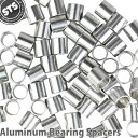 ベアリングスペーサー スケボー パーツ シルバー 軽量アルミニウム Aluminum bearing spacers スケートボード スケート 単品 1個販売 ..